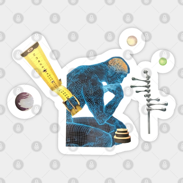 The thinker collage Sticker by MarisePix